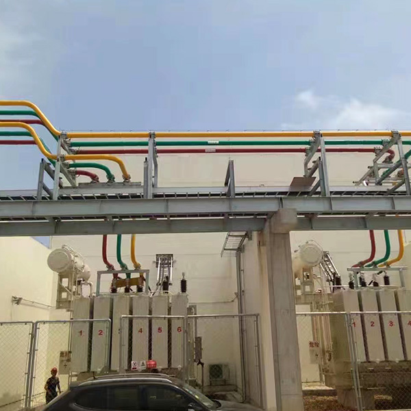 管型母線安裝現(xiàn)場